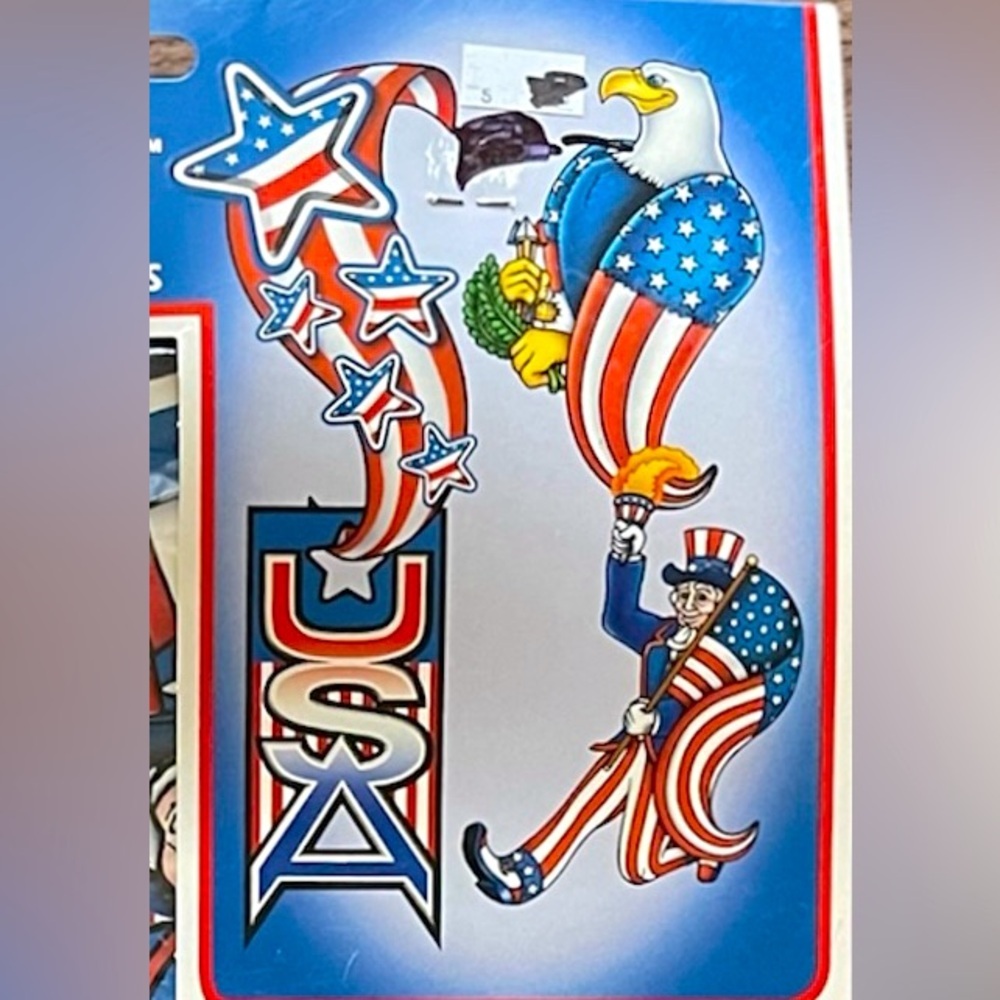 2001 Beistle 14" Patriotic Link Mates Holiday Cutout Decorations - Picture 3 of 3